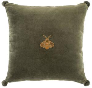 Casa Padrino Luxus Zierkissen Grn / Gold 60 x 60 cm - Wohnzimmer Accessoires