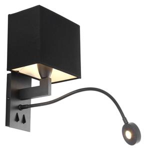 Casa Padrino Luxus Wandleuchte Bronze / Schwarz 19,5 x 17 x H. 32 cm - Hotel Wandlampe