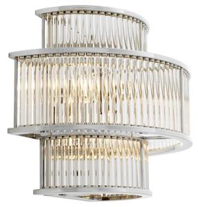 Casa Padrino Hotel Restaurant Wandlampe Silber 35 x 19 x H. 28 cm - Wohnzimmer Wandleuchte