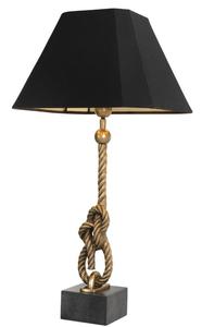 Casa Padrino Luxus Tischleuchte mit Granitsockel vintage messing / schwarz - Luxus Kollektion