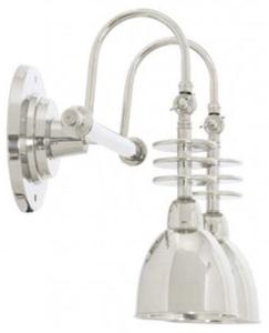 Casa Padrino Luxus Doppel Wandleuchte Silber 46,5 x 26,5 x H. 40,5 cm - Hotel Kollektion