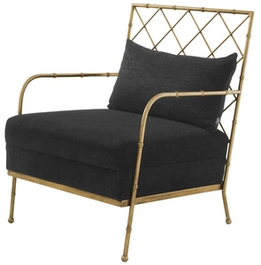 Casa Padrino Luxus Sessel Antik Messing 64,5 x 71,5 x H. 83 cm - Limited Edition