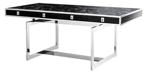 Casa Padrino Luxus Schreibtisch mit 4 Schubladen 190 x 90 x H. 74,5 cm - Luxus Kollektion