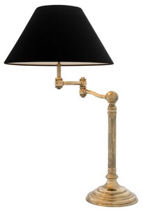 Casa Padrino Luxus Tischleuchte mit Schwenkarm in vintage messing 27 x 50 x H. 90 cm - Wohnzimmer M�bel