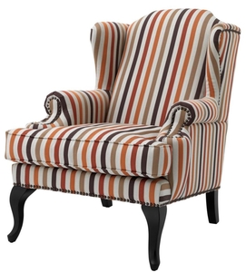 Casa Padrino Sessel mehrfarbig mit schwarzen Beinen 81 x 104 x H. 104 cm - Luxus Kollektion