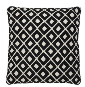 Casa Padrino Kissen schwarz mit Muster 50 x H. 50 cm - Luxus Qualit�t