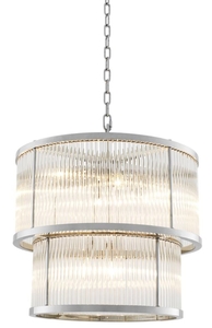 Casa Padrino Kronleuchter Silber 55 x H. 59 cm - Luxus Kollektion