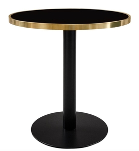 Casa Padrino Luxus Esstisch Schwarz / Gold 70 x H. 76 cm - Designer Esszimmerm�bel