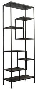 Casa Padrino Designer Regalschrank Schwarz 80 x 40 x H. 210 cm - Luxus Qualit�t