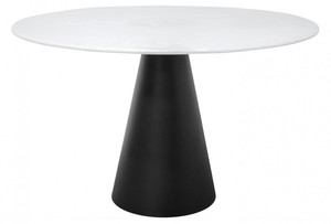 Casa Padrino Designer Esstisch Schwarz / Wei� 120 x H. 76 cm - Esszimmertisch