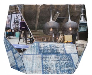 Casa Padrino Designer Konsole mit antikem Spiegelglas 125 x 54 x H. 100 cm - Designer Kollektion