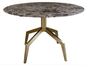 Casa Padrino Luxus Esstisch Gold / Schwarz 120 x H. 76 cm - Esszimmerm�bel