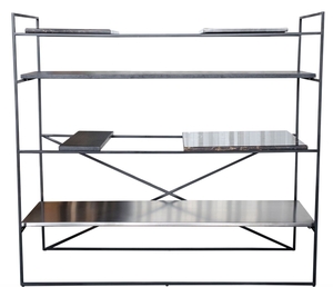 Casa Padrino Luxus Wohnzimmerschrank Schwarz 110 x 45 x H. 100,5 cm - Designer Regalschrank