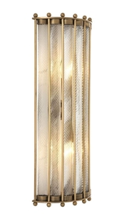 Casa Padrino Luxus Wandlampe Antik Messing 22 x 11 x H. 54 cm - Hotel Restaurant Kollektion