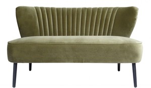 Casa Padrino Luxus Wohnzimmer Sofa Grn 129 x 75 x H. 73,5 cm - Designer Mbel