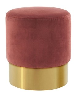 Casa Padrino Luxus Hocker Weinrot / Gold 40 x H. 45 cm - Hotel Mbel