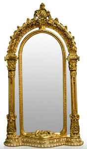 Casa Padrino Barock Standspiegel Gold 134 x H. 257 cm - Edel & Prunkvoll 