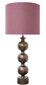 Casa Padrino Luxus Tischleuchte Antik Bronze / Altrosa 60 x H. 136 cm - Luxus Qualit�t