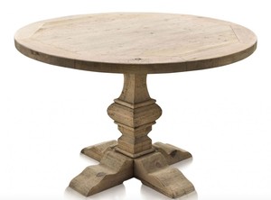 Casa Padrino Luxus Esszimmertisch Naturfarben 120 x H. 76 cm - Esszimmermbel