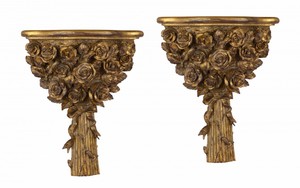 Casa Padrino Barock  Wandkonsolen Set - Luxus Hotel M�bel