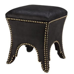 Casa Padrino Luxus Hocker Schwarz 39 x 39 x H. 45 cm - Hotel Mbel