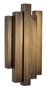 Casa Padrino Wandleuchte Vintage Messing 20,5 x 13 x H. 40 cm - Limited Edition