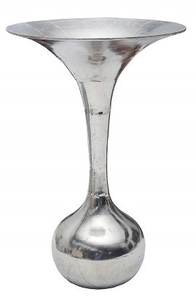 Casa Padrino Antik Stil Barock Blumenvase Raw Aluminium 90cm - Pflanzentopf - Hotel Dekoration - Blumengef�ss Standvase