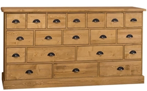 Casa Padrino Landhausstil Kommode mit 19 Schubladen - B�rom�bel im Landhausstil