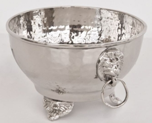 Casa Padrino Schssel Lwenkopf mit Ring 12,5 x H. 7,5 cm - Kchenaccessoires im Jugendstil