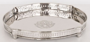 Casa Padrino Luxus Serviertablett Silber 30 x 23 x H. 5 cm - Gastronomie Accessoires