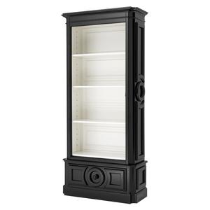 Casa Padrino Luxus B�cher Schrank Schwarz Wohnzimmer Schrank Barock Jugendstil Rokoko Vitrine Ladeneinrichtung