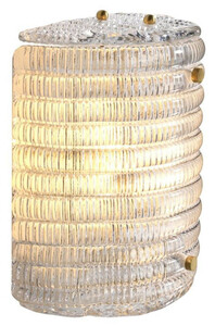 Casa Padrino Glas Wandleuchte 20 x 11 x H. 22 cm - Luxus Wohnzimmer Wandlampe