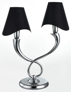 Casa Padrino Luxus Tischleuchte Silber 37 x 17 x H. 46 cm - Designer Hotel M�bel