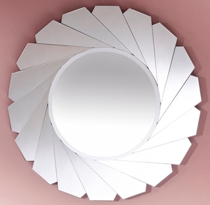 Casa Padrino Spiegel / Wandspiegel  89 cm - Luxus Wohnzimmer Accessoires