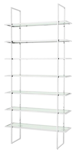 Casa Padrino Luxus Regalschrank Silber 120,5 x 40 x H. 253 cm - Luxus M�bel