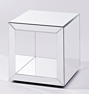 Casa Padrino Luxus Spiegelglas Beistelltisch im W�rfel Design 46 x 46 x H. 48 cm - Designer Wohnzimmerm�bel