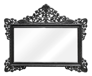 Casa Padrino Barock Wandspiegel Schwarz 190 x H. 155 cm - Wohnzimmer Spiegel im Barockstil