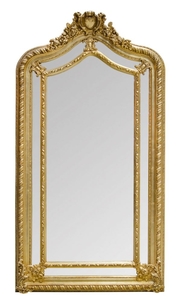 Casa Padrino Barockstil Wandspiegel Gold 108 x H. 200 cm - Edel & Prunkvoll
