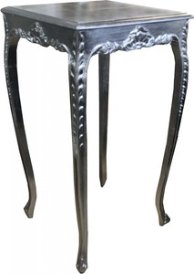 Casa Padrino Barock Bar Tisch Silber H�he 112 cm, Breite 60 cm - Antik M�bel 