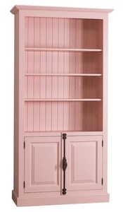 Casa Padrino Landhausstil B�cherschrank Rosa 109 x 40 x H. 210 cm - Landhausstil Wohnzimmerschrank