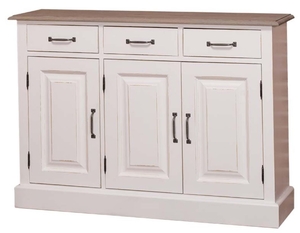 Casa Padrino Landhausstil Kommode Antik Stil Wei� / Naturfarben 120 x 35 x H. 85 cm - Landhausstil M�bel