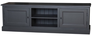 Casa Padrino Landhausstil Sideboard Schwarz 180 x 46 x H. 56 cm - Landhausstil Fernsehschrank