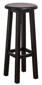 Casa Padrino Landhausstil Barstuhl Antik Stil Schwarz  35 x H. 82 cm - Landhausstil M�bel