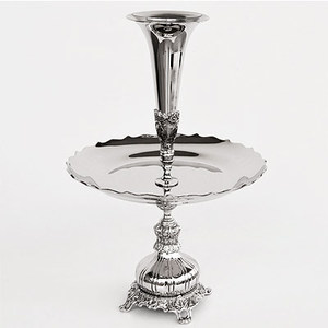 Casa Padrino Luxus Vase Silber - Hotel Dekoration - Barock Blumengef�ss - Obstvase Etagere
