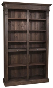 Casa Padrino Landhausstil B�cherschrank Dunkelbraun 119 x 39 x H. 197 cm - Landhausstil Wohnzimmer Regalschrank 