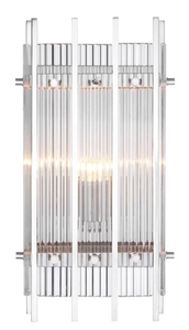 Casa Padrino Luxus Wandleuchte Silber 23 x 12 x H. 42 cm - Hotel Restaurant Wandlampe