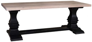 Casa Padrino Landhausstil Esstisch Antik Stil Schwarz / Naturfarben 210 x 90 x H. 78 cm - Landhausstil Esszimmerm�bel