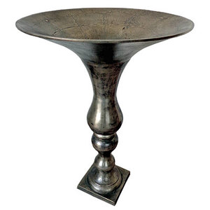 Casa Padrino Antik Stil Vase Aluminium D. 60 cm H. 88 cm - Hotel Dekoration - Barock Blumengef�ss Pflanzentopf