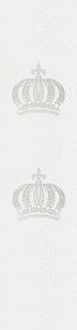 Harald Gl��ckler Designer Barock Vliestapete 52710 - Kronen - Wei� mit Stra�steinen  
