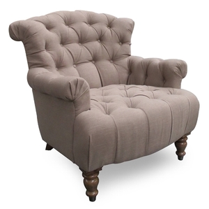 Casa Padrino Chesterfield Lounge Sessel Taupe 105 x 90 x H. 96 cm - Luxus Wohnzimmer Sessel